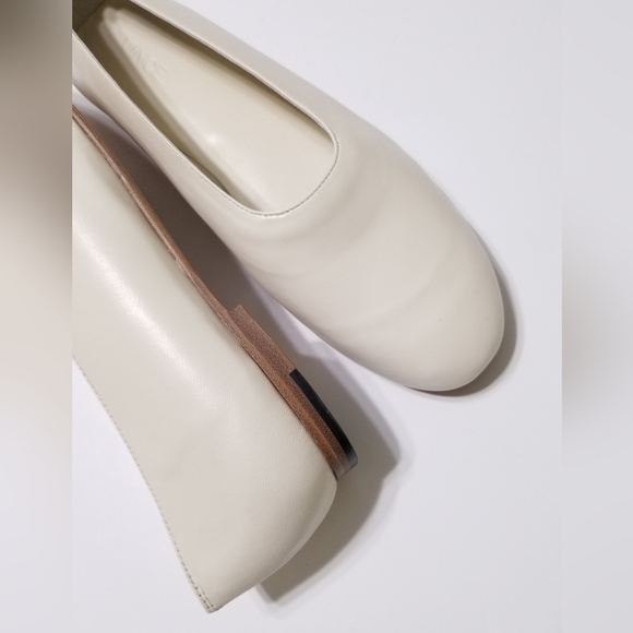 NIB VINCE Women's Maxwell Italian Leather Ballet Flats Glove Shoes in Cream - Picture 12 of 16